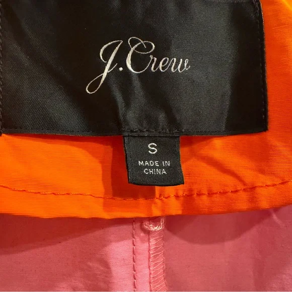 J. Crew Perfect Lightweight Rain Jacket Pink Orange Size Small - Picture 6 of 16